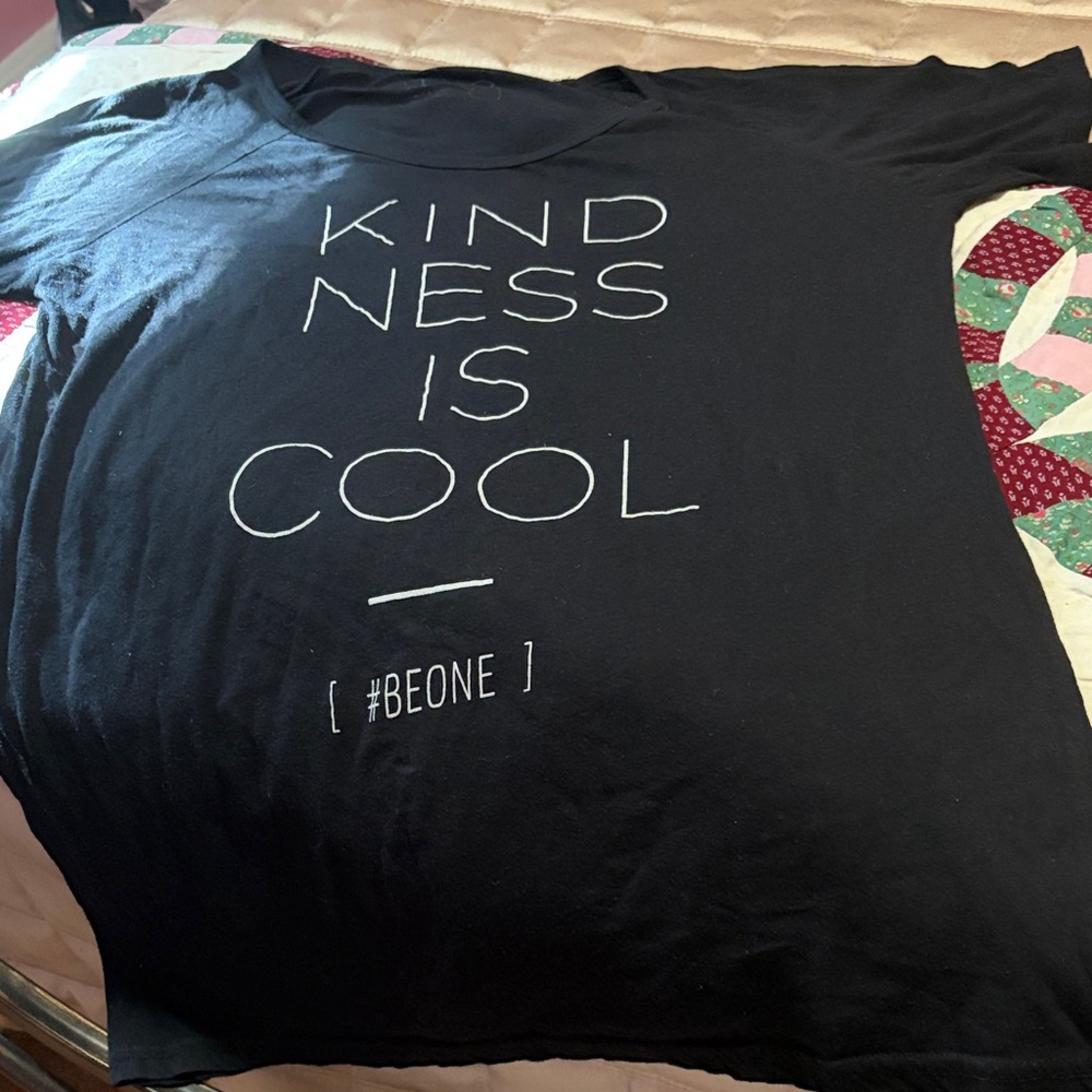Kindness Is Cool Black Graphic Tee - Women's Top
